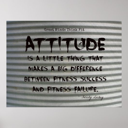 Poster Graffiti noir sur l'affiche de fitness en fer ondu (Devant)