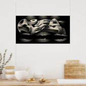 Poster Graffiti numérique Style (Cuisine)