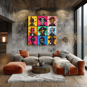 Poster Graffiti Pirate caractères en gras, rue animée