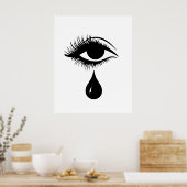 Poster Graffiti Pleurant (Cuisine)