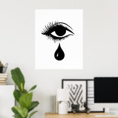 Poster Graffiti Pleurant (Bureau à domicile)