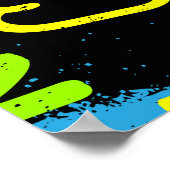 Poster Graffiti pour garçons : Coolness dessinée à la mai (Coin)