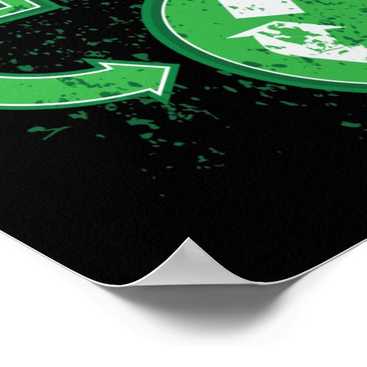 Poster Graffiti Réduire Réutiliser Recycler (Coin)