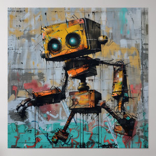 Poster Graffiti Robot
