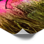 Poster Graffiti rose et Turquoise | Maison abandonnée (Coin)