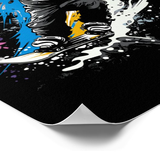 Poster Graffiti Snowboard Alpine Snowboard (Coin)
