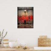 Poster Graffiti street art (Cuisine)