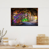 Poster Graffiti Street Art Abandon Escalier de bâtiment (Cuisine)