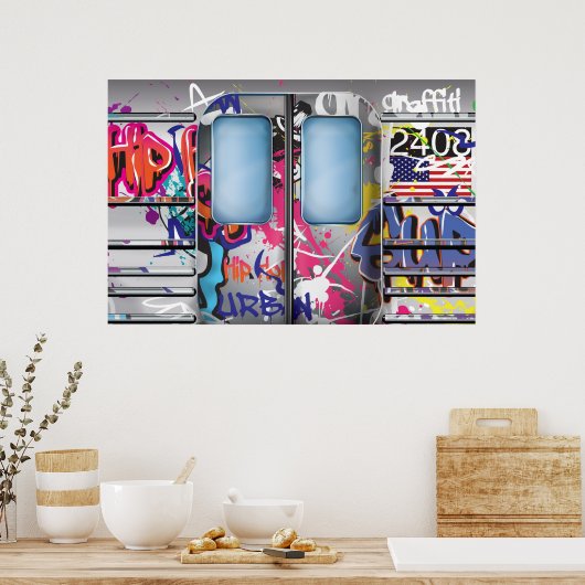Poster Graffiti Subway (Cuisine)