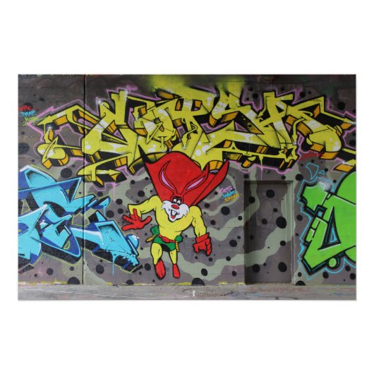 Poster Graffiti Superbunny (Devant)