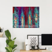 Poster GRAFFITI sur les mosaïques (Bureau à domicile)