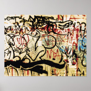 Poster Graffiti sur un mur