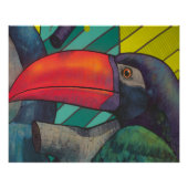Poster Graffiti Toucan coloré (Devant)