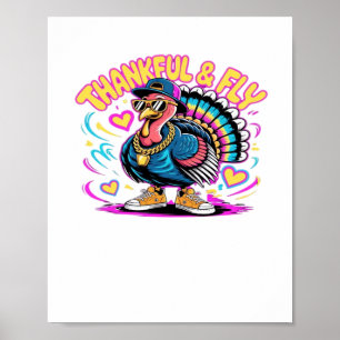 Poster Graffiti Turquie Vibes - Thankful & Fly Cartoon Ar