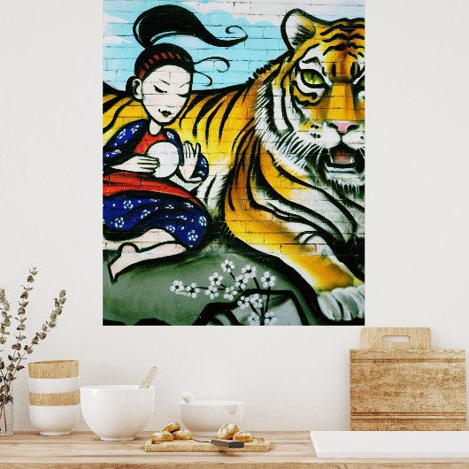 Poster Graffiti urbain (Cuisine)