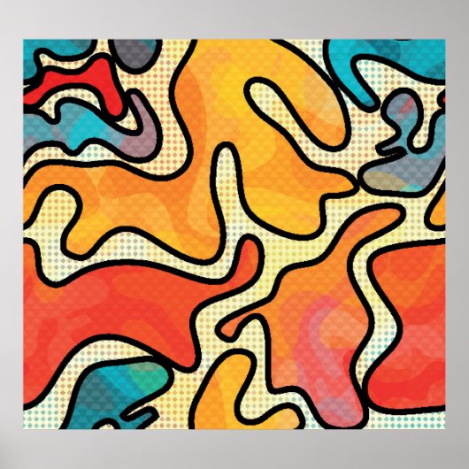 Poster Graffiti urbain : Texture d'art sans transparence. (Devant)