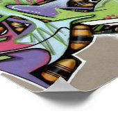 Poster Graffiti - Ville en plaid (Coin)