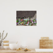 Poster Graffiti - Ville en plaid (Cuisine)