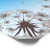 Poster Graines De Dandelion Volant Dans Le Ciel Nouveaux  (Coin)