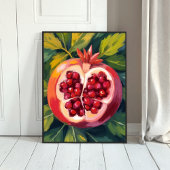 Poster Graines de Grenade | Peinture de Fruit
