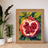 Poster Graines de Grenade | Peinture de Fruit
