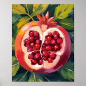 Poster Graines de Grenade | Peinture de Fruit (Devant)