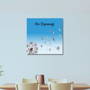 Poster Graines de Pissenlit Volant Dans Le Ciel Nouveaux