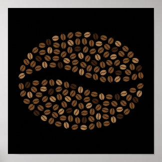Poster grains de café