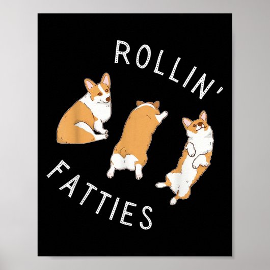 Poster Grains roulants Corgi Funny Gras Cute Corgi Lover (Devant)