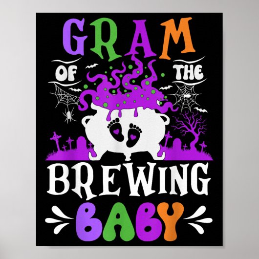 Poster Gram Of The Brewing Baby Grandma To Be Halloween (Devant)