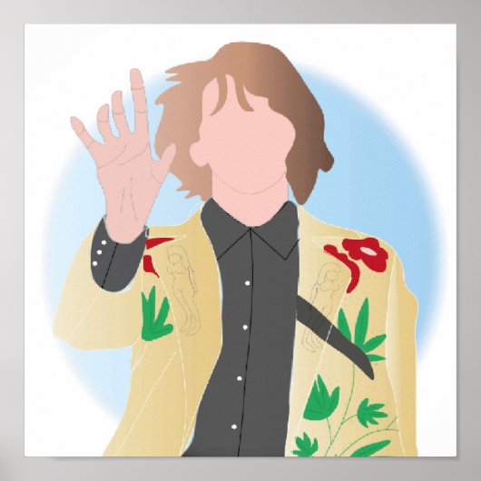 Poster Gram Parsons Illustré (Devant)