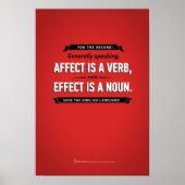 Poster Grammarly Affect/Effet (Devant)