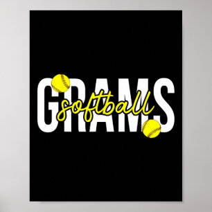 Poster Grammes Douces Grand-mère Grammes D'un Joueur Doui