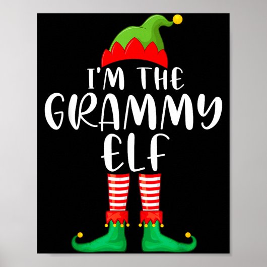 Poster Grammy Elf Matching Family Group Christmas Party P (Devant)