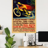 Poster Gran Premio De Moto GP Motorcycle Racing Catalunya (Bureau à domicile)