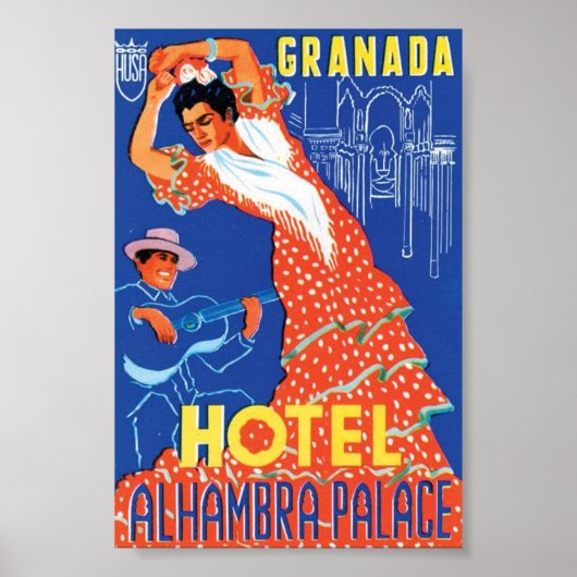 Poster Granada Hotel Alhambra Palace (Devant)
