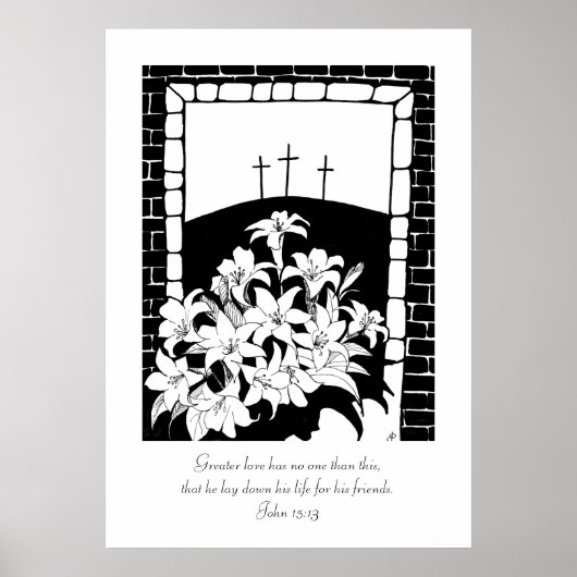 Poster "Grand Amour" (Jean 15:13) (Devant)