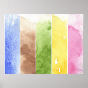 Poster grand arrière - plan d'aquarelle - peintures 2