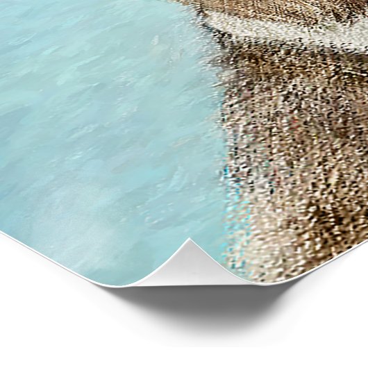 Poster Grand Basset Griffon Vendeen - Art Chien original (Coin)