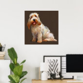 Poster Grand Basset Griffon Vendeen - Portrait de chien (Bureau à domicile)