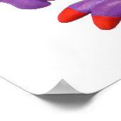 Poster Grand bébé monstre jaune à gros nez Shower Nursery (Coin)