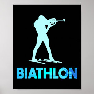 Poster Grand Biathlon Design Ski de fond Ski de fond