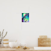 Poster Grand bonsaï violet et lune (Cuisine)