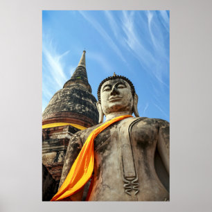 Poster Grand Bouddha à Ayutthaya, Thaïlande