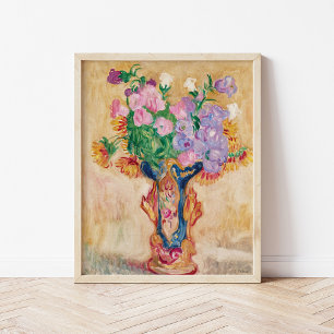 Poster Grand Bouquet au Vase en Porcelaine Louis Valtat