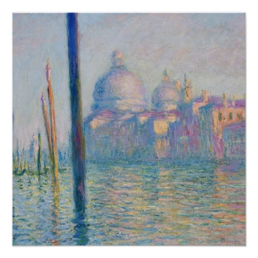 Poster Grand Canal Monet Venise Italie Peinture classique (Devant)