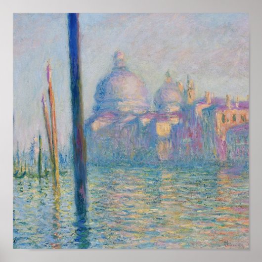 Poster Grand Canal Monet Venise Italie Peinture classique (Devant)