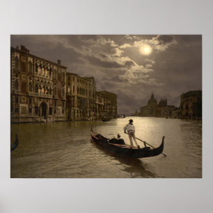 Poster Grand Canal par Moonlight II Venice, archive