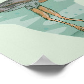 Poster Grand canard aux jambes longues (Coin)