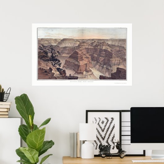 Poster Grand Canyon de Pt. Sublime par Dutton 1882A (Bureau à domicile)